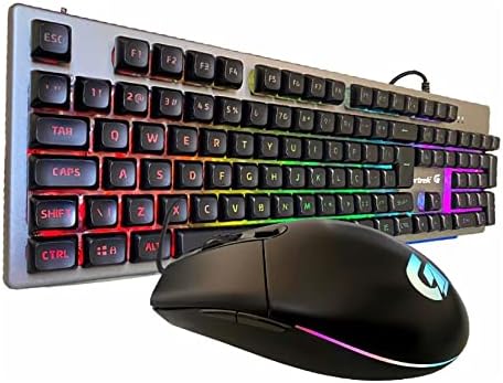 Kit Teclado + Mouse Gamer 6400 DPI Ranger RGB Rainbow Grafite Fortrek