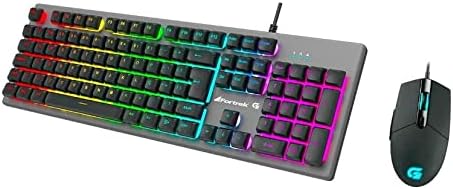 Kit Teclado + Mouse Gamer 6400 DPI Ranger RGB Rainbow Grafite Fortrek