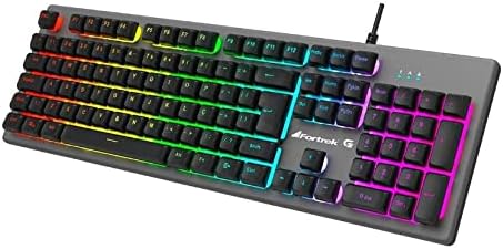 Kit Teclado + Mouse Gamer 6400 DPI Ranger RGB Rainbow Grafite Fortrek