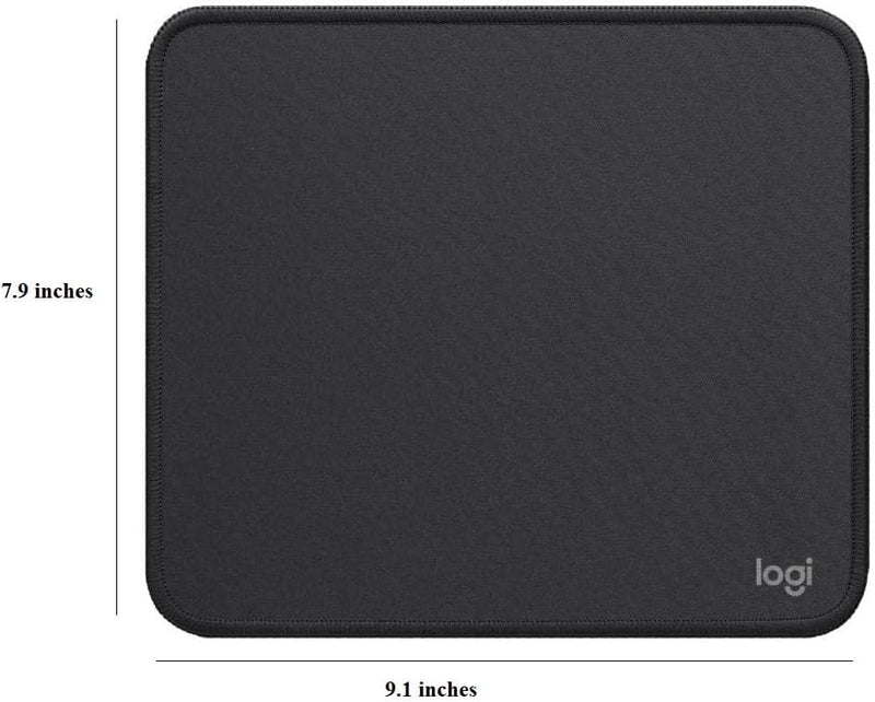 Mouse Pad Logitech Studio Series com Base de Borracha Antiderrapante, Fácil Deslizamento e Superfície Resistente a Derramamentos - Grafite