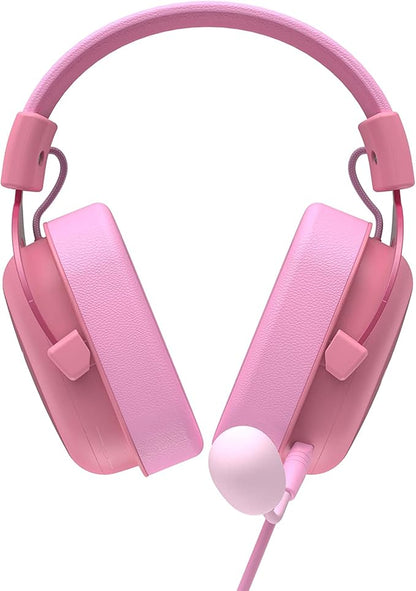 Headset Gamer Havit Rosa + Bônus de MousePad Rosa e Mouse Gamer Rosa