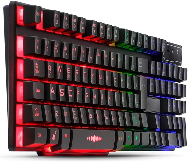 Teclado Gamer Semi Mecânico Multimídia Led Rgb Qwerty Antighosting Usb para Pc Notebook Xbox Series X S Ps4 Ps5