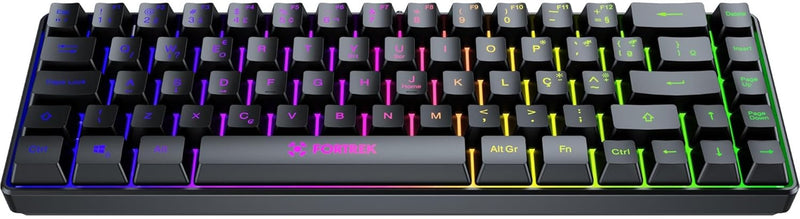 Teclado Gamer Fortrek Fearless 65 Compact Preto