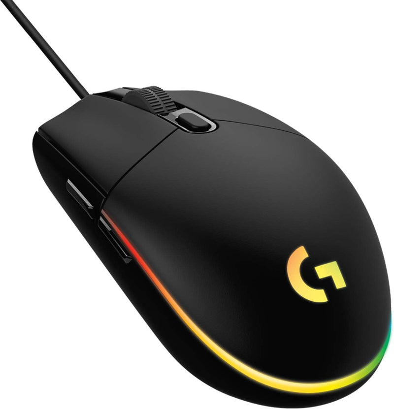 Mouse Gamer Logitech G203 LIGHTSYNC RGB, Efeito de Ondas de Cores, 6 Botões Programáveis e Até 8.000 DPI - Lilás