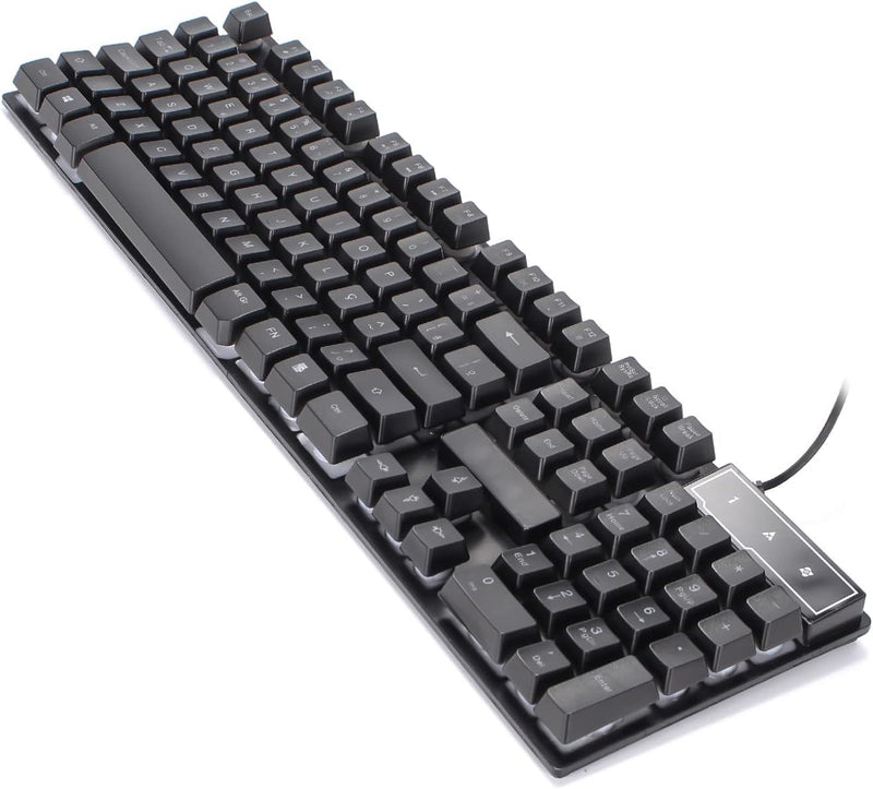 Teclado Gamer Semi Mecânico Multimídia Led Rgb Qwerty Antighosting Usb para Pc Notebook Xbox Series X S Ps4 Ps5