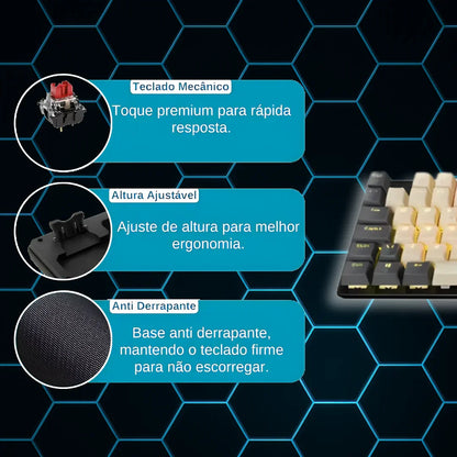 Teclado Mecânico Gamer Knup KP-TE143