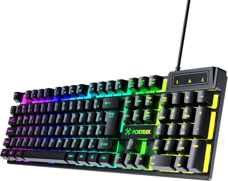 Teclado Gamer Fortrek Fearless 65 Compact Preto