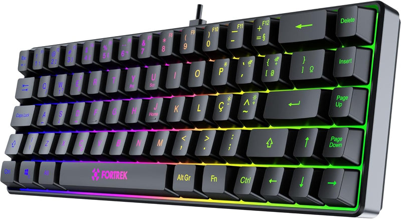 Teclado Gamer Fortrek Fearless 65 Compact Preto