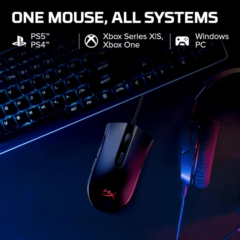 HyperX Pulsefire Core Mouse para Jogos, Preto, Até 6200 dpi